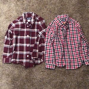 Toddler boys long sleeve button down shirts
